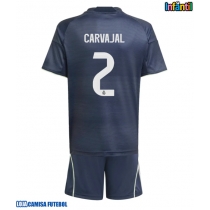 Camisa de Futebol Real Madrid Daniel Carvajal #2 Equipamento Secundário Infantil 2025-26 Manga Curta (+ Calças curtas)